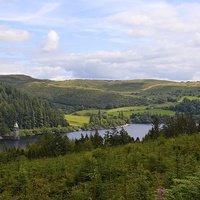 Buy canvas prints of  View over Lake Vyrnwy by Andrew Heaps