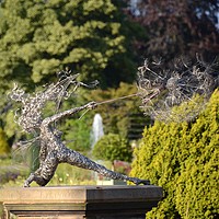Buy canvas prints of Heavenly Angel Wire Sculpture by Andrew Heaps