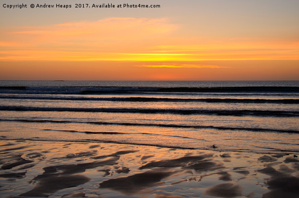 Majestic Sunrise Over Embleton Beach Picture Board by Andrew Heaps
