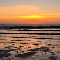 Buy canvas prints of Majestic Sunrise Over Embleton Beach by Andrew Heaps