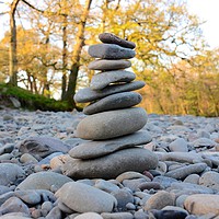 Buy canvas prints of Pebble art stack by Andrew Heaps