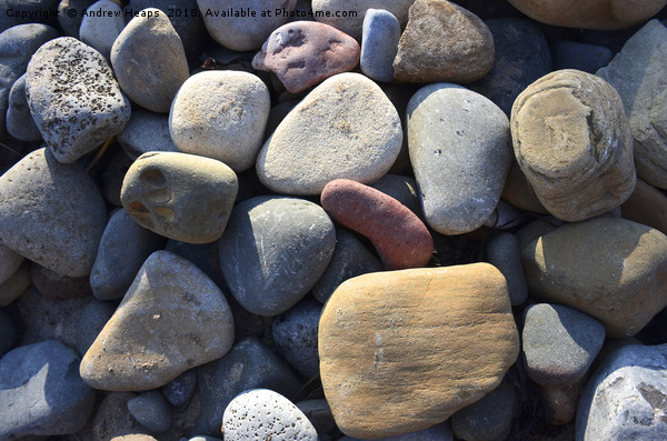Beach Stones Picture Board by Andrew Heaps