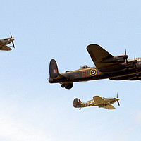 Buy canvas prints of Battle of Britain fly by. by Andrew Heaps