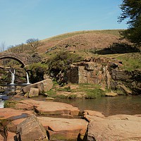 Buy canvas prints of Three Shires Head all Waterfalls by Andrew Heaps