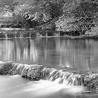 Buy canvas prints of Local Weir in Derbyshire done in slow shutter spee by Andrew Heaps