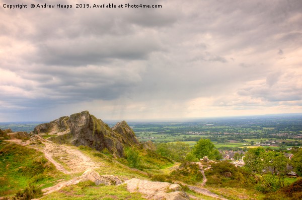 Cheshire view from Mow cop castle hill side Picture Board by Andrew Heaps
