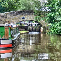 Buy canvas prints of Colourful Canal Reflections by Andrew Heaps