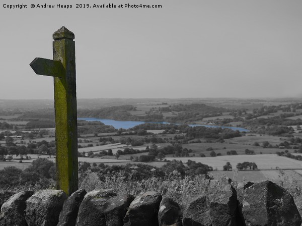 Tittersworth reservoir viewed from the Roaches Picture Board by Andrew Heaps