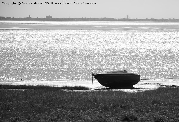 Boat in the estuary at Lytham  Picture Board by Andrew Heaps