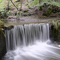 Buy canvas prints of Majestic Knypersley Pool Waterfall by Andrew Heaps