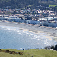 Buy canvas prints of Llandudno bay viewed from the Orme by Andrew Heaps