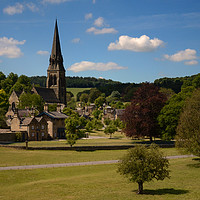 Buy canvas prints of Edensor village  by Andrew Heaps