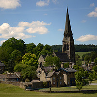 Buy canvas prints of Edensor Village by Andrew Heaps