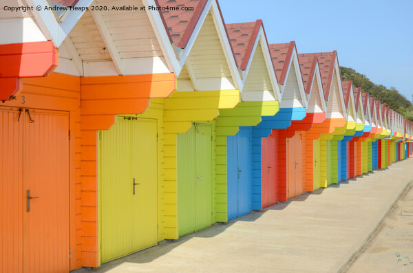 Row of colourful Beach huts in Scarborough.   Picture Board by Andrew Heaps