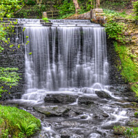 Buy canvas prints of Bollington waterfall  by Andrew Heaps