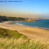 Buy canvas prints of Majestic Scarborough Castle Overlooking Cayton Bea by Andrew Heaps
