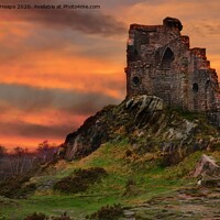 Buy canvas prints of Majestic Mow Cop Castle by Andrew Heaps