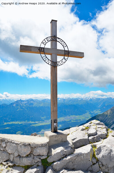 Cross on Mt Hafelekarspitze, Innsbruck, Tyrol, Austria, Europe Picture Board by Andrew Heaps