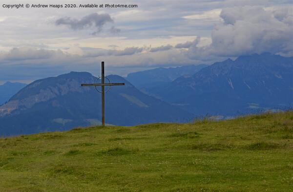Austrian mountain range near Niederau Picture Board by Andrew Heaps