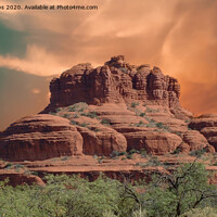 Buy canvas prints of Bell mountain in Arizona desert by Andrew Heaps