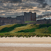 Buy canvas prints of Bamburgh castle from the beach by Andrew Heaps