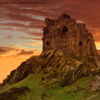 Buy canvas prints of Majestic Sunset over Historic Mow Cop Castle by Andrew Heaps