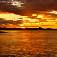 Buy canvas prints of Northumberland sunset. by Andrew Heaps