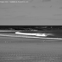 Buy canvas prints of Northumberland ocean beach waves. by Andrew Heaps