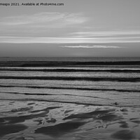 Buy canvas prints of Late evening waves on Northumberland beach by Andrew Heaps