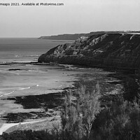 Buy canvas prints of Scarborough cliffs and shoreline by Andrew Heaps