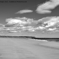 Buy canvas prints of Beach scene with cloudy sky in Northumberland  by Andrew Heaps