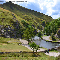 Buy canvas prints of Dovedale stepping stones  by Andrew Heaps