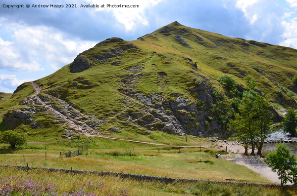Dovedale hills and paths and stepping stones summe Picture Board by Andrew Heaps