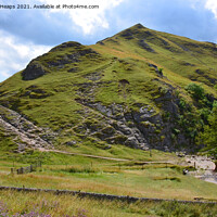 Buy canvas prints of Dovedale hills and paths and stepping stones summe by Andrew Heaps