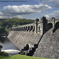 Buy canvas prints of Lake Vyrnwy dam by Andrew Heaps