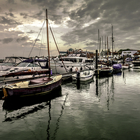 Buy canvas prints of  Quayside Dawn by Simon Gray