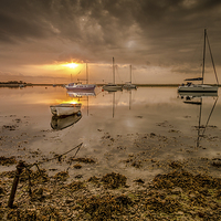 Buy canvas prints of  Sunrise in the Estuary by Simon Gray
