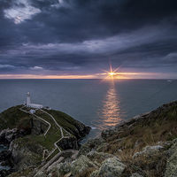 Buy canvas prints of  South Stack Sunset by Simon Gray