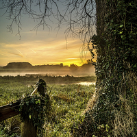Buy canvas prints of  Countryside Sunrise by Simon Gray