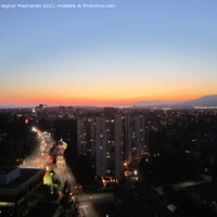 Buy canvas prints of Sunset over the city of Burnaby, by Ali asghar Mazinanian