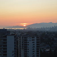 Buy canvas prints of Sunset in Burnaby, by Ali asghar Mazinanian