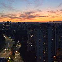 Buy canvas prints of  Evening of Burnaby sky, by Ali asghar Mazinanian