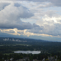 Buy canvas prints of Cloud over Burnamy,Vancouver, Canada, by Ali asghar Mazinanian