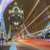 Buy canvas prints of Tower Bridge Rush hour by Simon Taylor