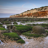 Buy canvas prints of  Hunstanton Cliffs and Rocks by Simon Taylor