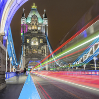 Buy canvas prints of  Tower Bridge Trails by Simon Taylor