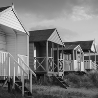 Buy canvas prints of Old Hunstanton beach huts  by Simon Taylor