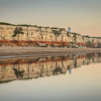 Buy canvas prints of Reflecting Cliffs of Hunstanton by Simon Taylor