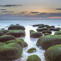 Buy canvas prints of  Hunstanton Long exposure on the Rocks by Simon Taylor