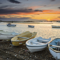Buy canvas prints of  Brancaster Staithe at Sunset by Simon Taylor